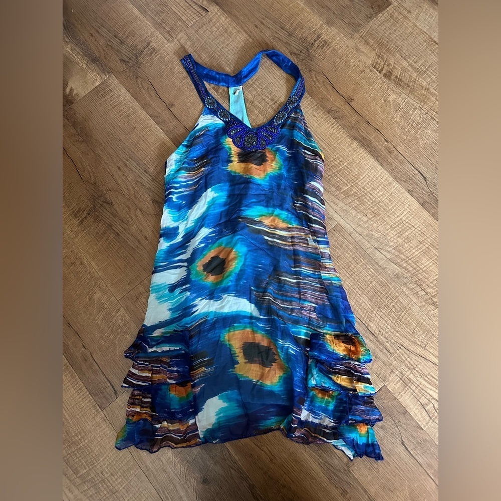 Free People silk halter dress